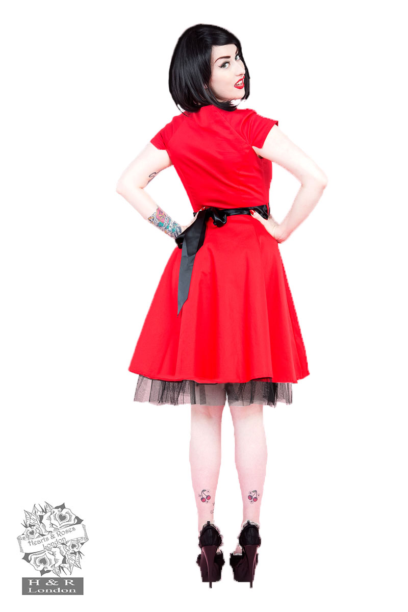 Red Sailor Collar Dress